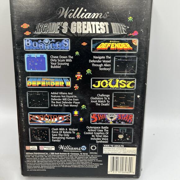 Williams Arcade's Greatest Hits PS1 - CIB Tested - Picture 3 of 9